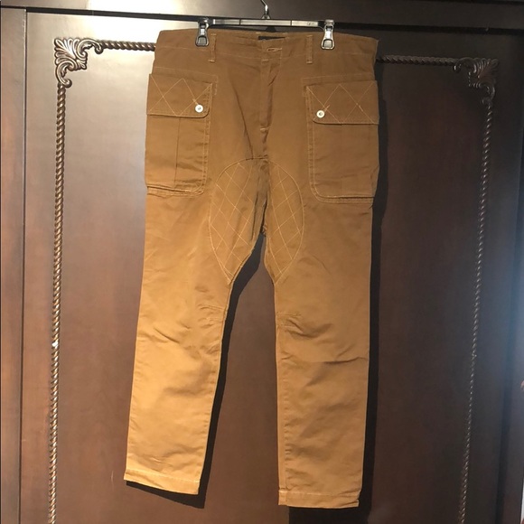 Mostly Heard Rarely Seen Brown Drop Crotch Pants - Picture 1 of 7